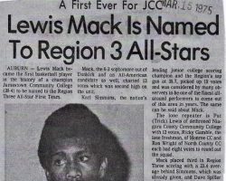 Lewis Mack Is Named To Region 3 All-Stars. <em>Post-Journal</em> (Jamestown), March 15, 1975. Lewis Mack Is Named To Region 3 All-Stars. March 15, 1975.