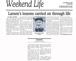Larson's lessons carried on through life. <em>Observer </em> (Dunkirk), October 4, 2025. Larson's lessons carried on through life. October 4, 2025.