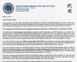 United States Martial Arts Hall of Fame. United States Martial Arts Hall of Fame.