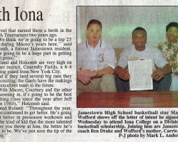Wofford Makes It Official Signs With Iona. Page 2. <em>Post-Journal</em> (Jamestown), April 8, 1999. Wofford Makes It Official Signs With Iona. Page 2. April 8, 1999.