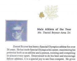 Daniel Bryner - Male Athlete of the Year 1997. Daniel Bryner - Male Athlete of the Year 1997.