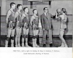 1957-58 Mayville basketball team. 1957-58 Mayville basketball team.