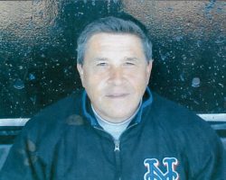 Michael Lopriore with the New York Mets. Michael Lopriore with the New York Mets.