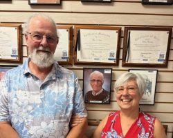 Mindy (Alm) James and her husband, Brian, visited the CSHOF on June 30, 2025, her late father's (John's) 95th birthday. Mindy (Alm) James and her husband, Brian.