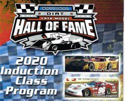 2020 National Dirt Late Model Hall of Fame induction program cover. 2020 National Dirt Late Model Hall of Fame induction program cover.