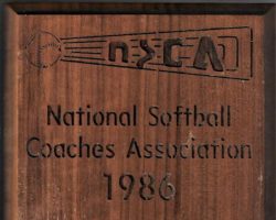 Kay Gould, National Softball Coaches Association, Regional Coach of the Year, 1986. National Softball Coaches Association, Regional Coach of the Year, 1986.