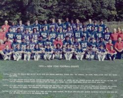 1974 New York Giants. Chuck Crist is in first row, second from right. 1974 New York Giants.