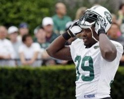 Jehuu Caulcrick with New York Jets. Jehuu Caulcrick with New York Jets.