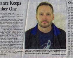 Nobles' Guidance Keeps PVCS Number One. <em>Post-Journal</em> (Jamestown), 2003. Nobles Guidance Keeps PVCS Number One. 2003.