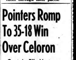 Pointers Romp To 35-18 Win Over Celoron. January 9, 1943. Pointers Romp To 35-18 Win Over Celoron. January 9, 1943.