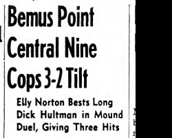 Bemus Point Central Nine Cops 3-2 Tilt. May 18, 1943. Bemus Point Central Nine Cops 3-2 Tilt. May 18, 1943.