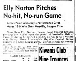 Elly Norton Pitches No-hit, No-run Game. May 29, 1943. Elly Norton Pitches No-hit, No-run Game. May 29, 1943.