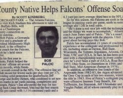 County Native Helps Falcons' Offense Soar. <em>Observer</em>(Dunkirk), 1995. County Native Helps Falcons' Offense Soar. 1995