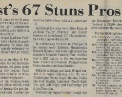 Crist's 67 Stuns Pros. <em>Olean Times Herald</em>, June 23, 1984. Crist's 67 Stuns Pros. June 23, 1984.