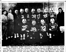 The Trojans Keep Rolling. <em>Post-Journal</em> (Jamestown), October 20, 1951. The Trojans Keep Rolling. October 20, 1951.