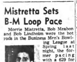 Mistretta Sets B-M Loop Pace. <em>Post- Journal</em> (Jamestown), November 12, 1953. Mistretta Sets B-M Loop Pace. November 12, 1953.