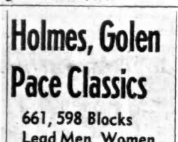 Holmes, Golen Pace Classics. <em>Post-Journal</em> (Jamestown), November 3, 1965. Holmes, Golen Pace Classics. November 3, 1965.