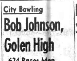 Bob Johnson, Golen High. <em>Post-Journal</em> (Jamestown), December 31, 1963. Bob Johnson, Golen High. December 31, 1963.