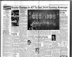 Kate Linder Sets Foundation Pace. <em>Post-Journal</em> (Jamestown), February 14, 1958. Kate Linder Sets Foundation Pace. February 14, 1958.