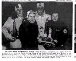 Champs With Jamestown Judge. <em>Post-Journal</em> (Jamestown), February 17, 1951. Champs With Jamestown Judge. February 17, 1951.