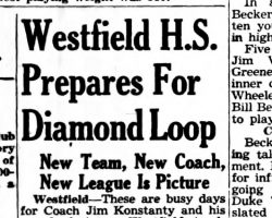 Westfield H.S. Prepares For Diamond Loop. <em>Post-Journal</em> (Jamestown), April 18, 1942. Westfield H.S. Prepares For Diamond Loop. April 18, 1942.
