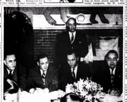 Speakers At Sports Banquet. <em>Post-Journal</em> (Jamestown), April 2, 1949. Speakers At Sports Banquet. April 2, 1949.