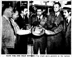 Hats For The High Hitters. <em>Post- Journal</em> (Jamestown), June 14, 1949. Hats For The High Hitters. June 14, 1949.
