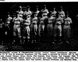 Sectional Class B Champions. <em>Post-Journal</em> (Jamestown), July 28, 1951. Sectional Class B Champions. July 28, 1951.