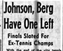 Johnson, Berg Have One Left. <em>Post-Journal</em> (Jamestown), August 19, 1961. Johnson, Berg Have One Left. 8-19-61