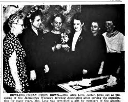 Bowling Prexy Steps Down. <em>Post-Journal</em> (Jamestown), September 17, 1948. Bowling Prexy Steps Down. September 17, 1948.