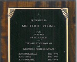 Westfield Central School athletics plaque. Westfield Central School athletics plaque.