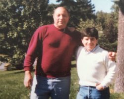 Mike Lopriore with Johnny Podres, the pitching hero of the 1955 World Series for the Brooklyn Dodgers. Podres-Lopriore1987, .