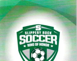 Slippery Rock Soccer Ring of Honor program cover. September 15, 2023. Slippery Rock Soccer Ring of Honor program cover. September 15, 2023.