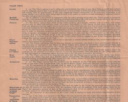 Roger MacTavish's Uniform Player Contract. Page 2. July 1953. Roger MacTavish's Uniform Player Contract. Page 2. July 1953.