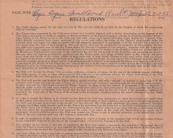 Roger MacTavish's Uniform Player Contract. Page 4. July 1953. Roger MacTavish's Uniform Player Contract. Page 4. July 1953.