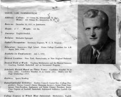 Sam Hammerstrom resume, June 1940. Sam Hammerstrom resume, June 1940.