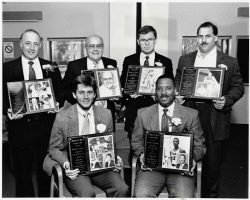 Patrick Damore in back row, second from left at his induction into the SUNY Fredonia Hall of Fame in 1990. Patrick Damore in back row, second from left at his induction into the SUNY Fredonia Hall of Fame in 1990.