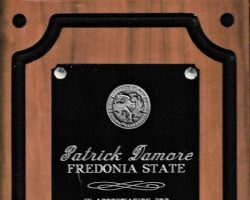 SUNYAC appreciation award. 1985. SUNYAC appreciation award. 1985.