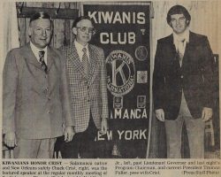 Kiwanians Honor Crist. <em>Salamanca Press</em>, February 22, 1978. Kiwanians Honor Crist. February 22, 1978.