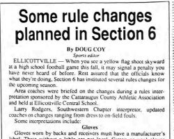 Some rule changes planned in Section 6. <em>Salamanca Press</em>, August 17, 1994. Some rule changes planned in Section 6. August 17, 1994.