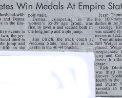 Area Athletes Win Medals At Empire State Games. Circa 1988. Area Athletes Win Medals At Empire State Games. Circa 1988.