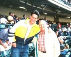 Scott Kindberg with his father Gunnard Kindberg. 2002. Scott Kindberg with his father Gunnard Kindberg. 2002.