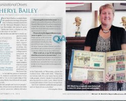 Game Changers: Cheryl Bailey. <em>Sports Business Journal</em>, September 9, 2013. Game Changers: Cheryl Bailey. September 9, 2013.