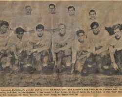 Starting Eleven. <em>Jamestown Sun<em>, 1949.</em></em> Starting Eleven. 1949.
