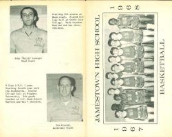 Jamestown High School basketball team. 1967. Jamestown High School basketball team. 1967.