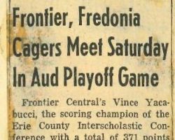 Frontier, Fredonia Cagers Meet Saturday In Aud Playoff Game. Frontier, Fredonia Cagers Meet Saturday In Aud Playoff Game.