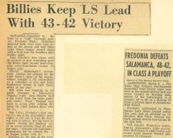 Billies Keep LS Lead With 43-42 Victory. Billies Keep LS Lead With 43-42 Victory.