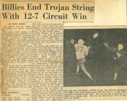 Billies End Trojan String With 12-7 Circuit Win. Billies End Trojan String With 12-7 Circuit Win.