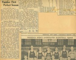 Fredonia High's Undefeated Basketball Squad. March 5, 1953. Fredonia High's Undefeated Basketball Squad. March 5, 1953.
