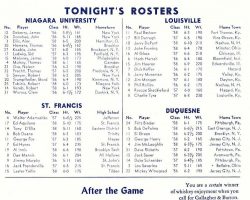 NIT program. March 19, 1956. NIT program. March 19, 1956.